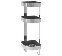 IKEA BROGRUND - Mensola angolare da parete, 19 x 58 cm, in acciaio inox