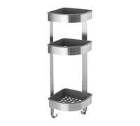 IKEA BROGRUND - Scaffale angolare da parete, 19 x 58 cm, in acciaio inox