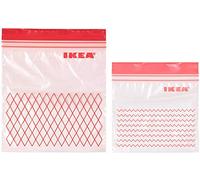 Ikea Busta con Clips, 60 Pezzi, 30 Sacchetti da 0,4 l e 30 Sacchetti da 1 l, richiudibili e riutilizzabili Plastic Verde