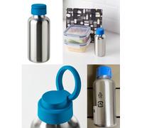 IKEA ENKELSPARIG Bottiglia d'acqua, acciaio inossidabile/blu brillante, 0,5 l...