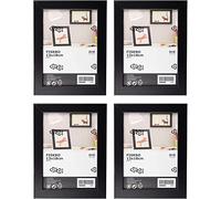 Ikea Fiskbo Cornice portafoto nera da 13 x 18 cm, 4 pezzi, Cartone, cartoncino, lamina, plastica polistirene, vernice acrilica., Nero , 13x18cm