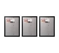 Ikea Fiskbo, cornici in plastica e fibra di legno, 30 x 40 cm, colore nero, set da 3