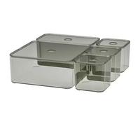 Ikea Godmorgon 504.002.70 - Set di 5 scatole affumicate con coperchio,