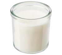 Ikea Jamlik, candele profumate alla crema in barattoli di vetro, vaniglia e latte caldo, 40 ore ciascuna, set da 2