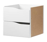 IKEA KALLAX - Inserto con 2 cassetti, 33 x 33 cm, a forma di onde/bianco