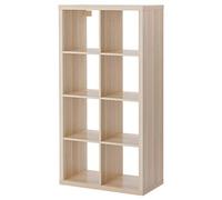 IKEA Kallax Scaffalatura Bianco Effetto rovere tinto bianco (77x39x147 cm) 8 ripiano
