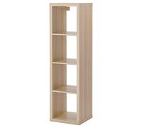 IKEA KALLAX Scaffalatura Bianco Effetto rovere tinto bianco (77x39x77 cm) 4 ripiano