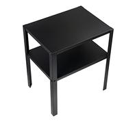 IKEA KNARREVIK - Comodino in metallo con ripiano, colore: nero.