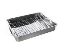 Ikea Koncis Teglia da Forno con Griglia, Acciaio Inossidabile, Argento, 40x32x7 cm