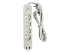 Ikea KOPPLA - Presa quadrupla, 2 porte USB (3 m)