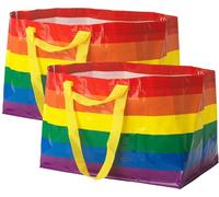 Ikea KVANTING (FRAKTA) - Borse da trasporto grandi da 71 l Pride Rainbow riutilizzabili, set di 2