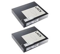 Ikea Lack 404.305.88 - Mensola da parete per comodino, 30 x 26 x 5 cm, montaggio invisibile, 2 pezzi, colore: Nero/Marrone