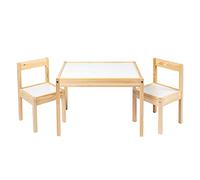Ikea LATT - Tavolo per bambini con 2 sedie, colore: bianco, pino, beige