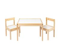 Ikea LATT - Tavolo per bambini con 2 sedie, colore: bianco, pino, beige