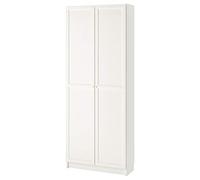 IKEA Libreria Billy con Ante, 80x30x202 cm, Bianco