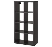 IKEA - Libreria Kallax, colore: nero-marrone, 77 x 39 x 147 cm, 8 ripiani