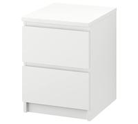 Ikea Malm - Cassettiera a 2 cassetti, 40 x 55 cm, Colore Bianco