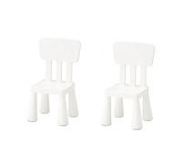 Ikea Mammut - Sedia per bambini per interni ed esterni, colore bianco, confezione da 2