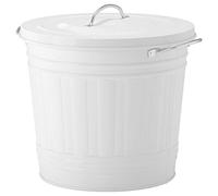 Ikea Pattumiera KNODD con coperchio, 16 l, bianco