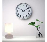 Ikea PUGG - Orologio da parete, acciaio inossidabile cromato