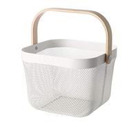 Ikea Risatorp Cestino in Filo, Colore Bianco 902.816.18 Dimensioni 24,8x26x18 cm