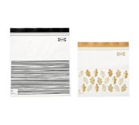 Ikea, Sacchetti richiudibili Istad, 1 confezione da 50 pezzi, 25 da 1,2 litri e 25 da 2,5 l, per freezer, qualità alimentare, colore viola, plastica, Grey