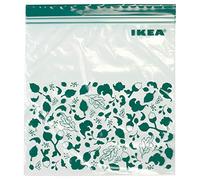 Ikea - Sacchetti richiudibili ISTAD per alimenti, 2,5 l, colore: verde, con motivo, confezione da 50