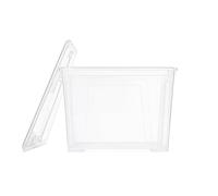 IKEA Samla Ikea - Scatola portaoggetti da 65 litri, con coperchio, impilabile, trasparente, 56 x 39 x 42 cm (larghezza x profondità x altezza)