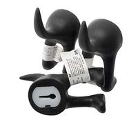 IKEA, set di 3 ganci appendiabiti a forma di coda di cane, per cappelli, cappotti e chiavi. Montaggio a parete Nero