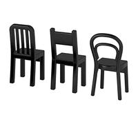 Ikea Set di 3 ganci appendiabiti Fjantig per appendiabiti a forma di sedia, profondità 6 cm, altezza 12 cm, in plastica, non indicato