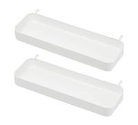Ikea SKADIS - Set di 2 ripiani (compatibili con pannelli perforati SKADIS), bianco, 28 x 9 x 3 cm