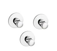 IKEA SKOGHALL Crochet auto-adhésif plaqué chrome/3 Lot de 3, Pack - 160 x 100 cm