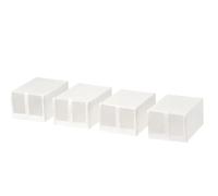 Ikea Skubb - Scatola per scarpe, colore bianco, 4 pezzi, 22 x 34 x 16 cm