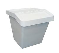 Ikea sortera - Pattumiera con coperchio bianco - 60 l, Plastica, bianco, 55 x 39 x 45 cm