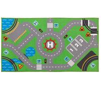 IKEA STORABO Tappeto Veicoli Sala Giochi Bambini Verde, Tappeto Gioco 75x133 cm