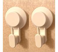 Ikea TISKEN - Gancio con ventosa, confezione da 2, colore: bianco
