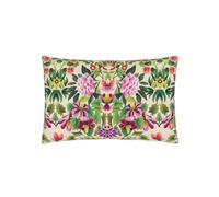 Ikebana Damask, federa stampata in percalle di cotone, 50 x 75 cm, design Guild, verde chiaro