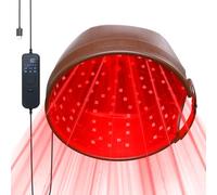 iKeener Casco LED Crescita Capelli, Doppia Lunghezza D'onda Luce Rossa Ricrescita Capelli Uomo e Donna, 5 Livelli di Luminosità e 2 Modalità di Impulso (Marrone)
