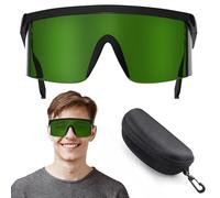 iKeener Occhiali Protezione Degli Occhi Laser,Occhiali Sicurezza Laser IPL Professionali Lunghezza D'onda 190nm-2000nm Trattamento Epilazione Laser Cosmetologia Protezione Degli Occhi (Nero)