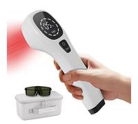iKeener Terapia Luce Rossa Dispositivo,FDA Approvata Attrezzatura Alleviare Portatile Dolore,Terapia Laser Freddo Apparecchio per Schiena,Viso,Corpo,Muscoli,Ginocchio,Spalla(2x808nm,12x650nm)(Bianco)