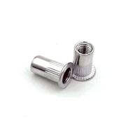 IkErna 10-50Pcs Stainless Steel Rivet Nut Carbon Steel Aluminum Flat Head Insert Rivet Nut M3/M4 M5 M6 M8 M10 M12/Color/M5 20Pcs Steel