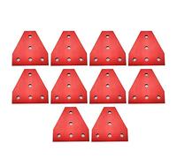 IkErna 10Pcs 5-Hole Outside Joining Plate Corner Bracket Plate Surface Anodic Oxidation,For 20 Series Aluminum Profile 3D Printere/20S T Red 10Pcs