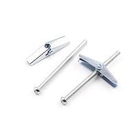 IkErna 2-10 Pezzi Di Molle Di Fissaggio M3.0M4/M5/M6/M8 con Vite, Tassello Di Ancoraggio a Leva con Alette e Zincato/60Mm/M3 10Pcs