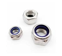 IkErna 2/5/10/25 Pezzi M2 M2,5 M3/M3,5 M4 M5 M6 M8 M10 M12 M16 Ss 304, Dado Autobloccante Nero, Dado Autobloccante, Inserto Esagonale/Ss 304/M12 5Pcs