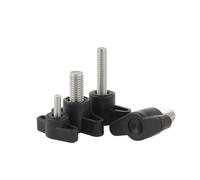 IkErna 4 Pezzi Vite con Impuga T M5 M6 Ss 304 Vite a Serraggio Manuale in Bachelite/Vite con Manopola a Farfalla in Plastica/30Mm (4Pcs)/M6 (Head 36Mm)