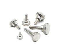 IkErna 5Pcs M2 M2.5 M3/M4 M5 M6 303 Stainless Steel Knurled Thumb Screw High Head Hand Tighten Thumb Screw Hand Grip Knob Bolt/5Pcs/M5*30Mm
