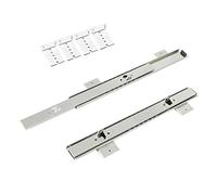 IkErna Guide per Vassoi per Tastiere - Guide per Sotto la Scrivania, Struttura in Acciaio Ispessito, Binario Di Guida ad Altezza Regolabile/Silver/30Cm