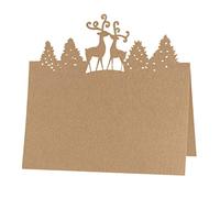 iKesoce 30 Pz Segnaposto da Tavolo Carta Kraft Biglietti Segnaposto per Natale Cartellini Segnaposto da Tavolo per Matrimonio Prima Comunione Battesimo