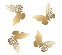 iKesoce Segnaposti di Farfalla Segnabicchiere di Festa Nuziale Segnaposto Segnatavolo Segnabicchiere Bomboniera per Matrimonio Compleanno Nascita Laurea Festa, Oro