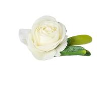 IKFGTJRE Artificiali per Matrimonio Corsage con Rosa Boutonniere da Sposa for Il testimone e Lo Sposo, Bouquet Polso con Rose Artificiali for la Damigella d'Onore(White)
